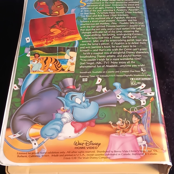 ALADDIN VHS TAPE - Picture 9 of 14